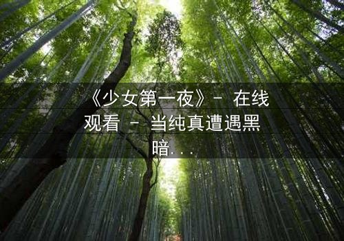 《少女第一夜》- 在线观看 - 当纯真遭遇黑暗,她如何抉择?