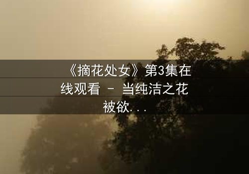 《摘花处女》第3集在线观看 - 当纯洁之花被欲望之手触碰,真相将如何绽放?
