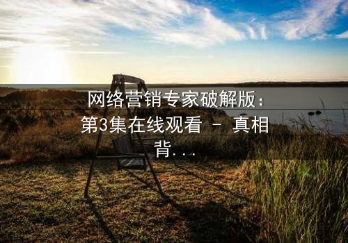 网络营销专家破解版:第3集在线观看 - 真相背后的惊天骗局