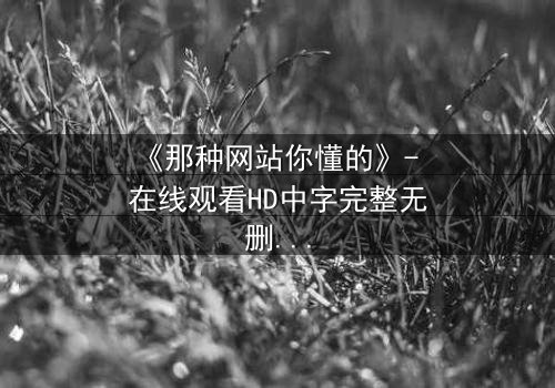《那种网站你懂的》- 在线观看HD中字完整无删 - 当秘密网站成为致命陷阱