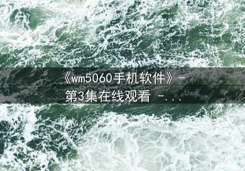 《wm5060手机软件》- 第3集在线观看 - 当代码掌控命运,你敢下载吗?