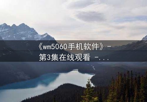 《wm5060手机软件》- 第3集在线观看 - 当代码掌控命运,你敢下载吗?