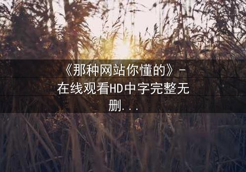 《那种网站你懂的》- 在线观看HD中字完整无删 - 揭开网络迷途的惊心真相