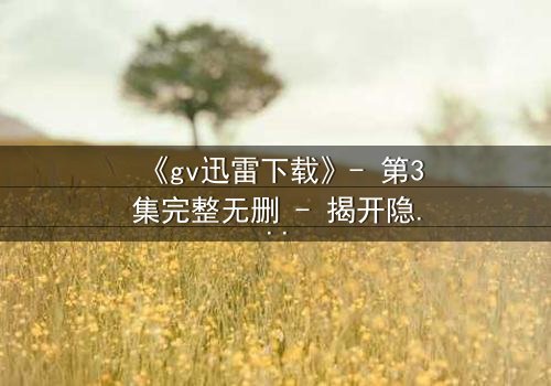《gv迅雷下载》- 第3集完整无删 - 揭开隐藏的真相