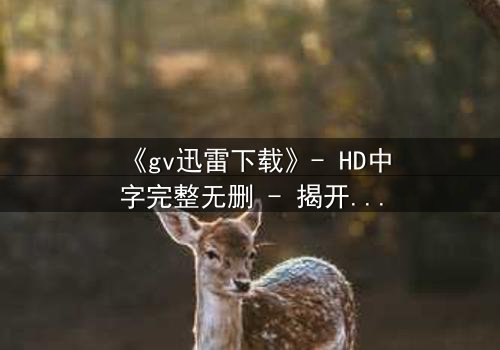 《gv迅雷下载》- HD中字完整无删 - 揭开数字迷局背后的致命真相