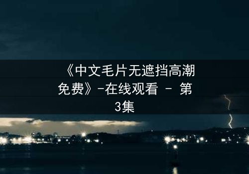 《中文毛片无遮挡高潮免费》-在线观看 - 第3集