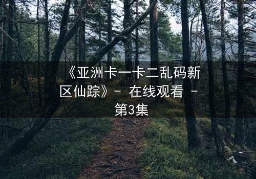 《亚洲卡一卡二乱码新区仙踪》- 在线观看 - 第3集