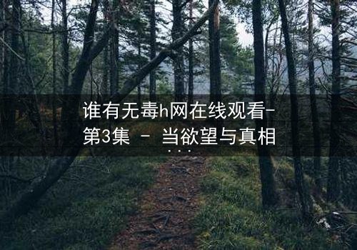 谁有无毒h网在线观看-第3集 - 当欲望与真相交织的致命游戏