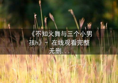 《不知火舞与三个小男孩h》- 在线观看完整无删 - 揭秘隐藏的剧情真相