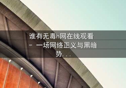 谁有无毒h网在线观看 - 一场网络正义与黑暗势力的终极较量