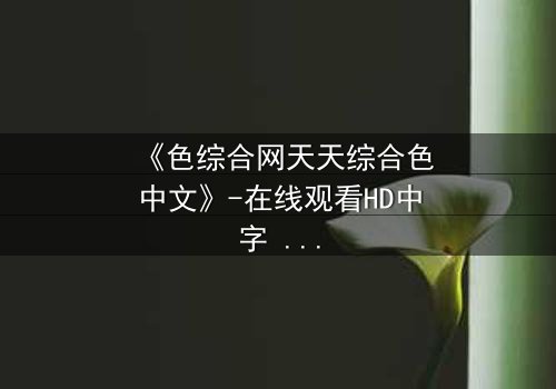《色综合网天天综合色中文》-在线观看HD中字 - 第7集完整无删
