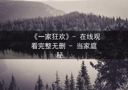 《一家狂欢》- 在线观看完整无删 - 当家庭秘密引爆狂欢之夜