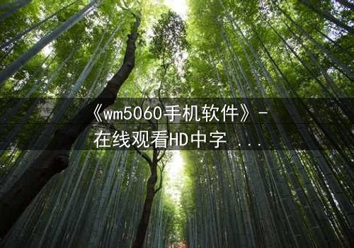 《wm5060手机软件》- 在线观看HD中字 - 当代码掌控生死