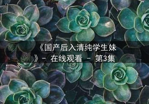 《国产后入清纯学生妹》- 在线观看 - 第3集